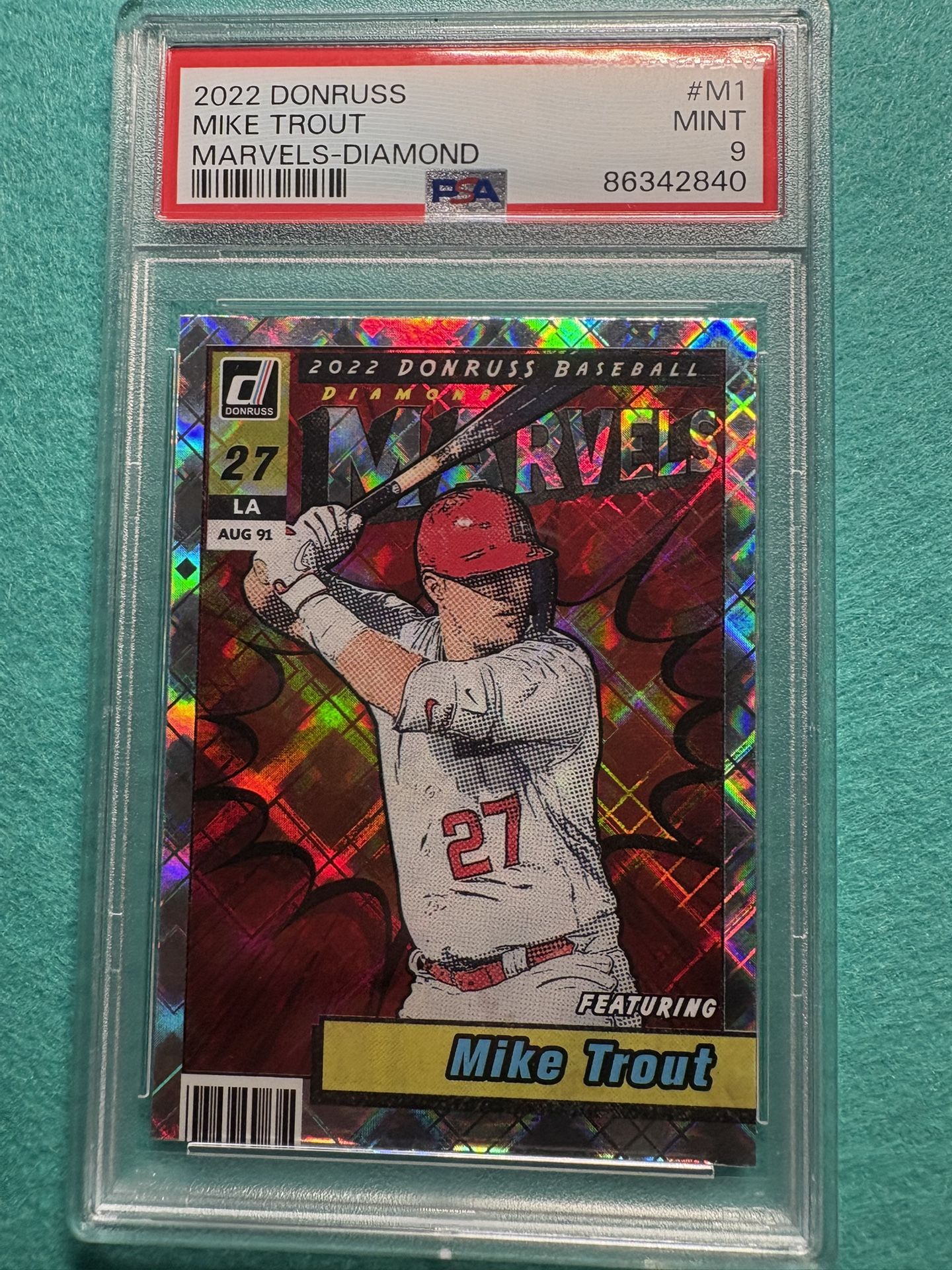 Mike Trout Marvels PSA 9
