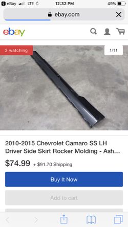Chevrolet Camaro ss skirts rocker molding