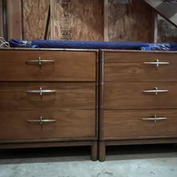 Pair Of 1940’s Solid Wood Dressers