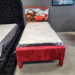Twin Bed Frame With Mattress 