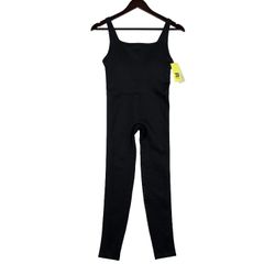 NWT All in Motion Womens Solid Black Square Neck Seamless Athletic Bodysuit Size XS 