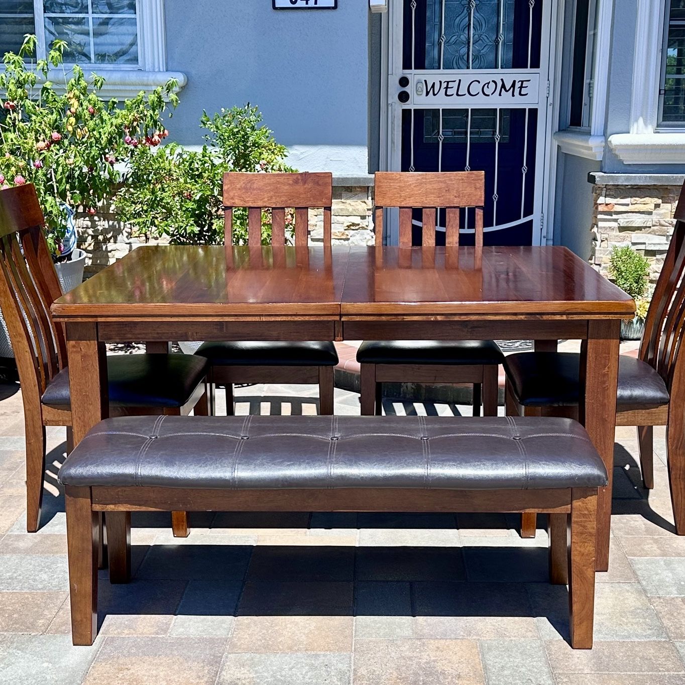 Dining Table With 4 Chairs And A Bench