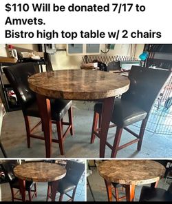 $95 OBO Bistro table w 2 chairs