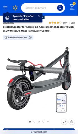 Electric Scooter For Adults Goes 19 mph 350W Motor 15 Miles Range