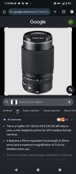 Fugi 120mm GF lens