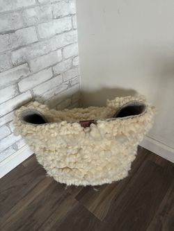 2x Collapsible UGG Sheepskin Storage Bins