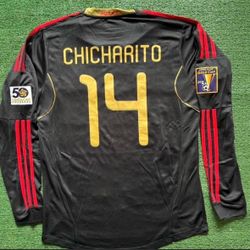 Adidas Retro Mexico National Team 2011-12 Chicharito Javier Hernández 14 Long Sleeve Away Soccer Jersey