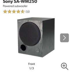 Sony SA-WM250 8inch 100w Powered subwoofer