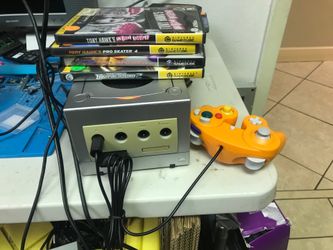 GameCube with games