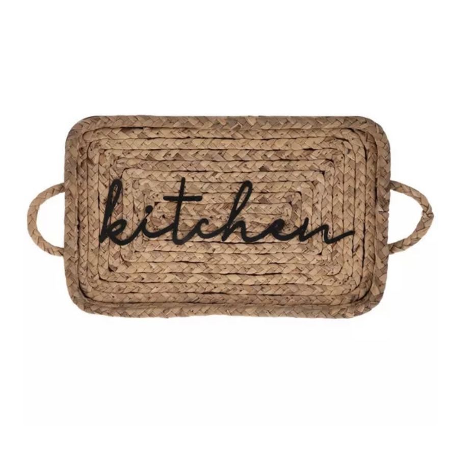 Kitchen Woven Tray Wall Decor