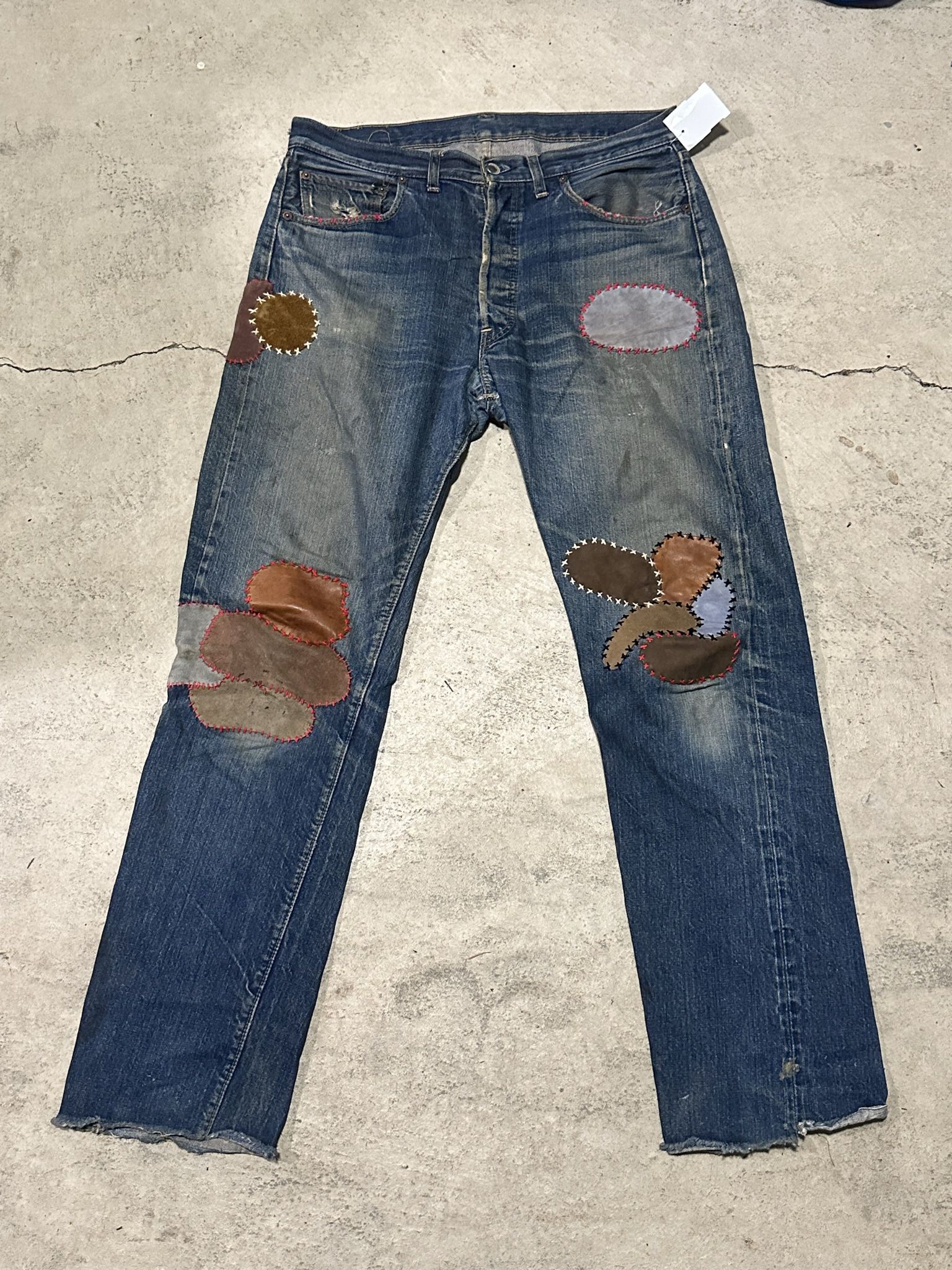 Vintage Levi's 1970s Selvedge Single Stitch Raw Denim Jeans 36 x 30 Patches Rare