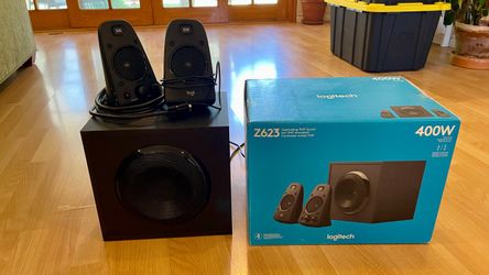 Logitech Z623 400 Watt Home 2.1 Speaker System - Black
