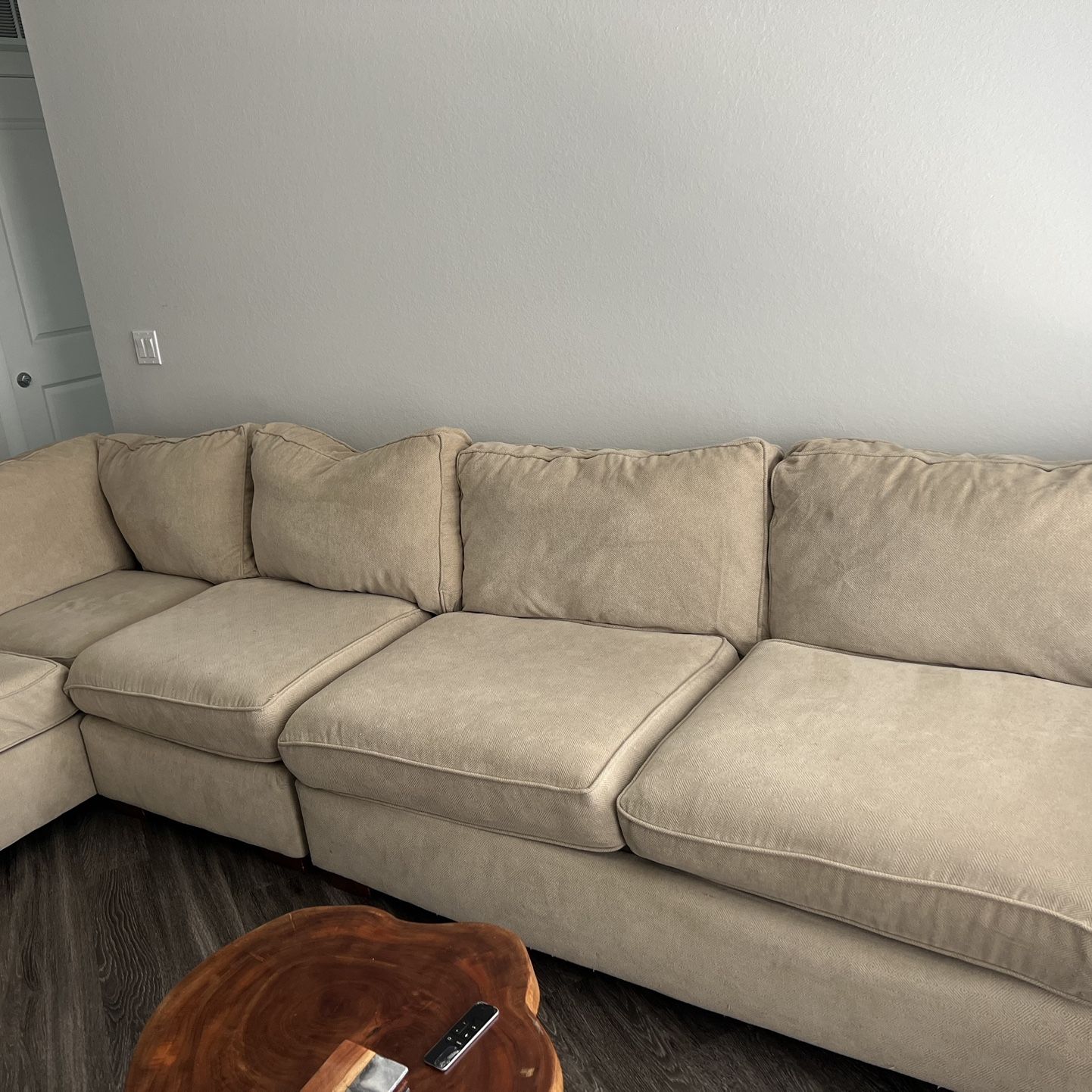 Beige Sectional Couch 