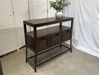PIER 1 3-Drawer Sofa Table w/ Shelves