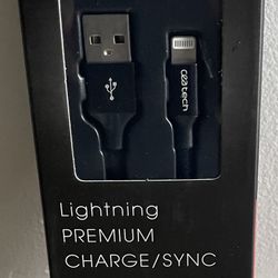 NEW Lightning Premium Sync & Charge Cable - Black