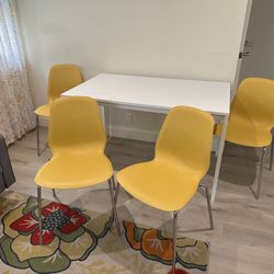 Table and 4 chairs