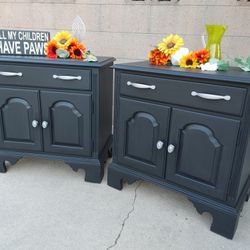 Black Ethan Allen Nightstands