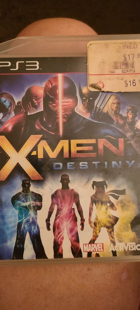 PS3 Playstation X-Men Destiny video game by Marvel Activision for Teens, mirror image on CD