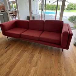Blu Dot Bank Sofa Mid Century Modern MCM Vintage Couch 3 Seater 