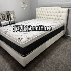 New Queen Bed Frame With Mattress 