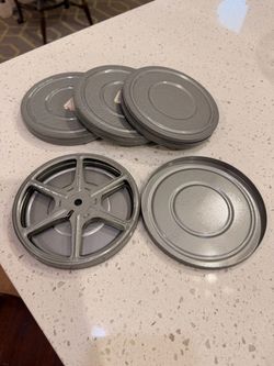 Vintage Metal Film Reels with Canisters