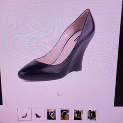 Giorgio Armani Leather Wedges  Dark Brown Sz 38 7.5 US New In Box MSRP $800