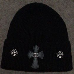 Chrome CH Beanies Hearts Logo Trapstar Travis Scott Black Leather Cross Silver Triplet Crosses 