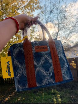 Denim wrangler tote bag, Crossbody Denim wrangler tote bag, Crossbody