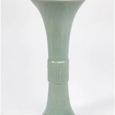 Chinese celadon crackle glazed porcelain gu vase