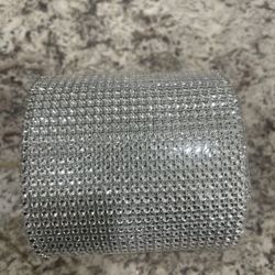 New Roll Of Clear, Crystal Rhinestone Mesh $20