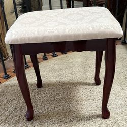 Used Vanity/Make-up/Dressing Backless Cherry Wood Stool 