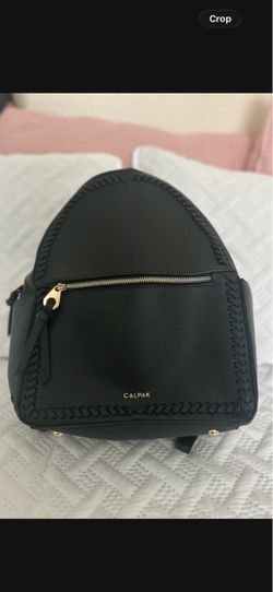 Calpak Black Saffiano Leather Mini Backpack