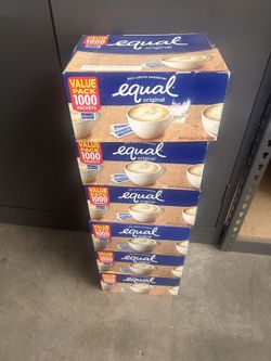 6 Boxes Equal Original Zero Calorie Sweetener – 1,000 Packets Each (6,000 Total)