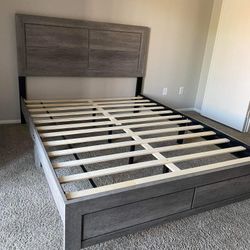 Platform Queen Size Bed Frame 