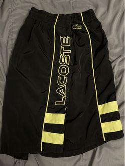 Lacoste Black and Yellow Athletic Shorts