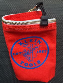 Klein Tools Red Canvas Zipper Tool Pouch