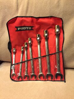 PROTO 12-Point TorquePlus Fractional Flex-Head 7pc. Wrench Set & Storage Pouch. Made in U.S.A.!