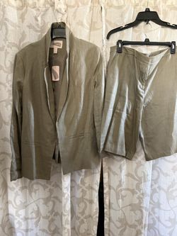 Linen Blazer And Short Set