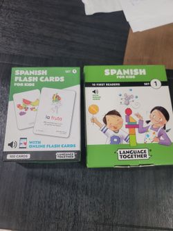 spanish for kids- set 1- flashcards and readers