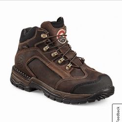 SIZE 9 RED WING IRISH SETTER WATERPROOF LEATHER SAFETY TOE BOOTS BRAND NEW 