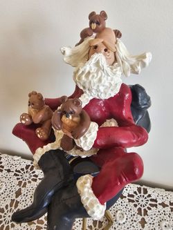 $25.00 - 1993 Christmas Santa Clause with Teddy Bears Collectible,  Possible Dreams LTD " Mini Munchkins Collection!  Like New Condition/Whimsical!