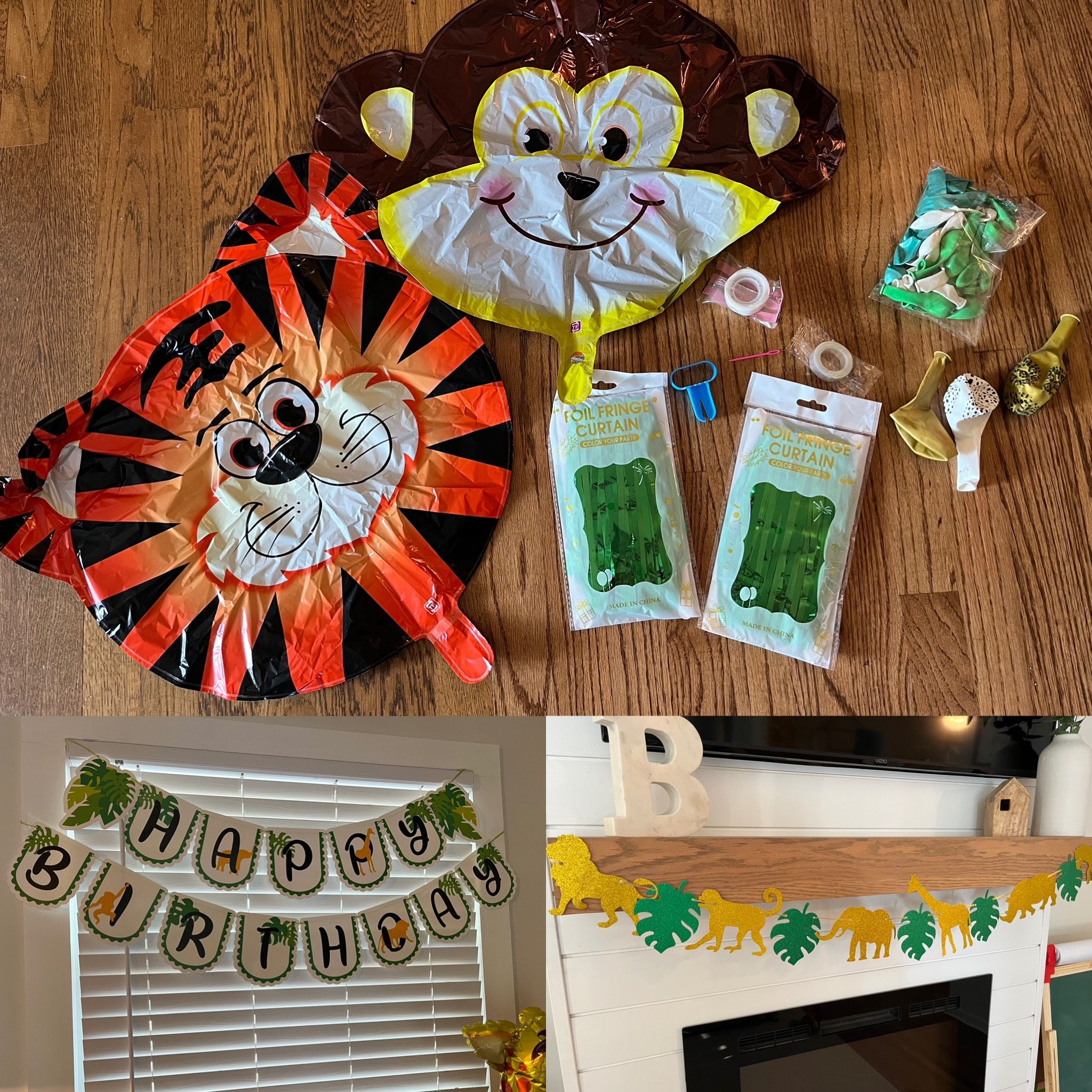 Safari Animal Party Decorations (balloons, Foil Curtains, Banners)