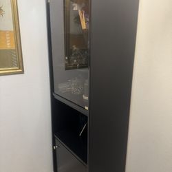 Corner Shelf With A Door Glass