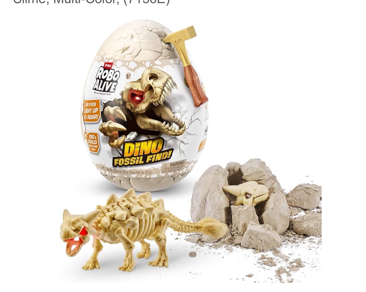 Dino Fossil With Slime, Foam, Fossil, Tool 