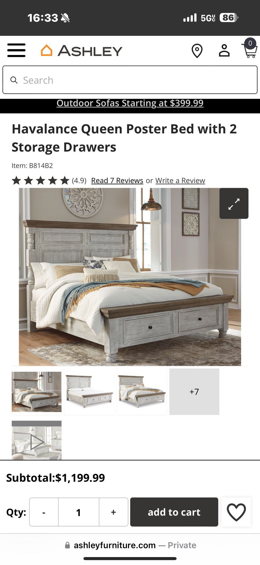 Ashley Furniture Queen Bed Frame