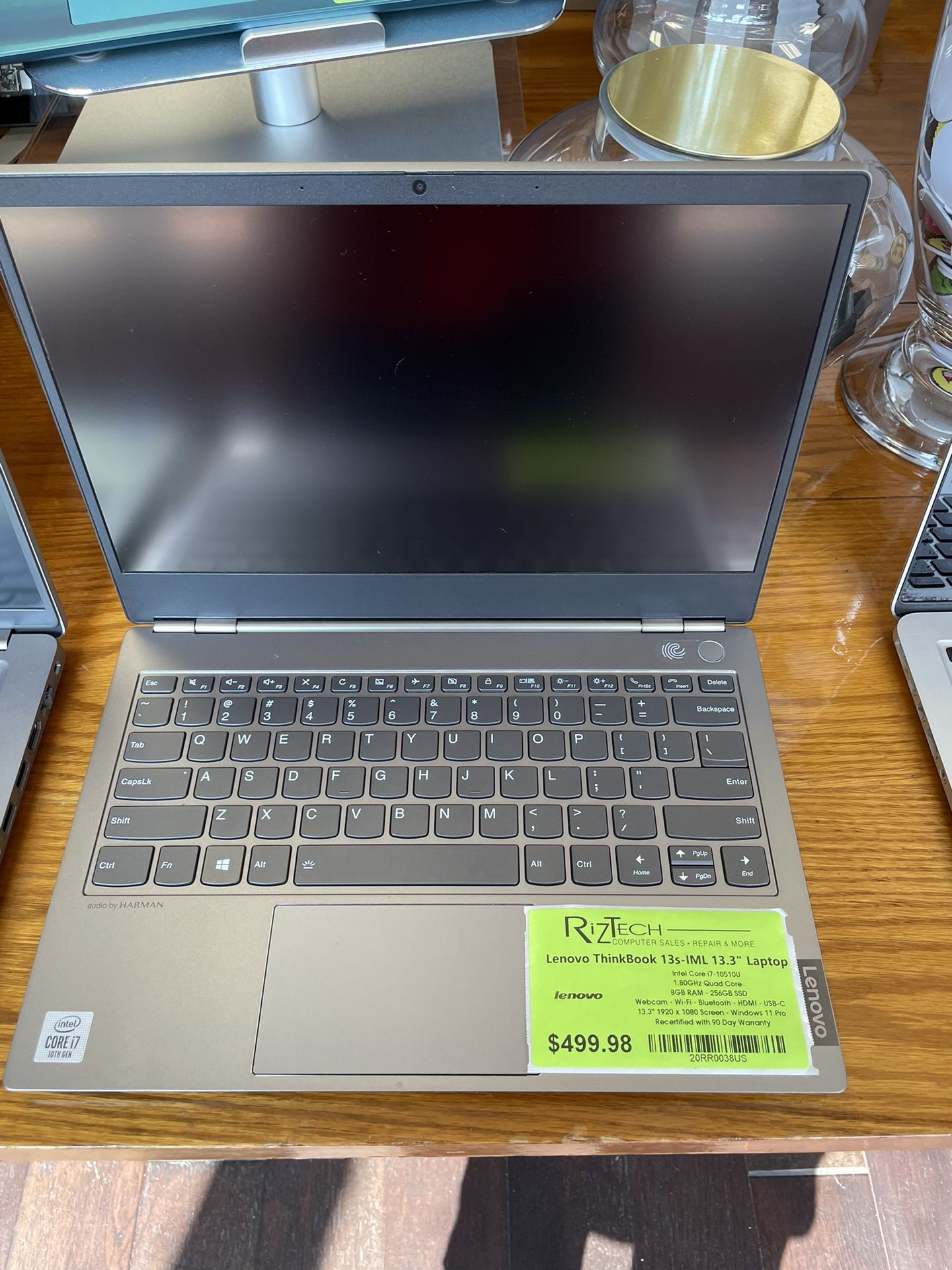 Lenovo ThinkBook 13s-IML 13.3" Laptop Intel Core i7-10510U 1.80GHz Quad Core 8GB RAM 256GB SSD