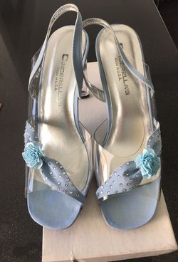 Cinderella shoes-pastel blue, size 9