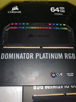 64 GB Corsair 3466 MHZ Dominator Platinum RBG