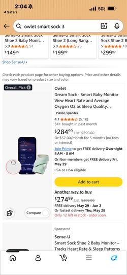 Owl smart sock