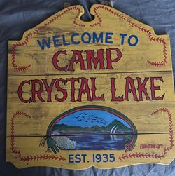 Camp crystal lake sign